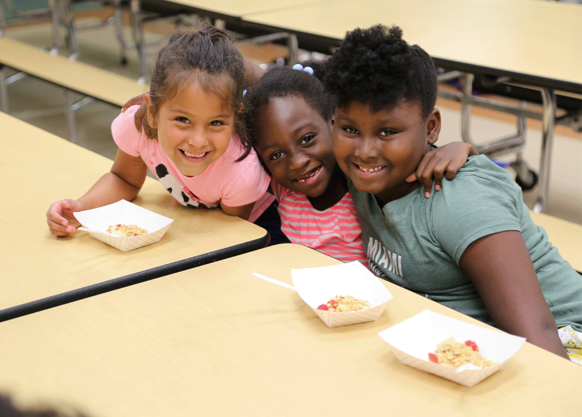 Children eating together