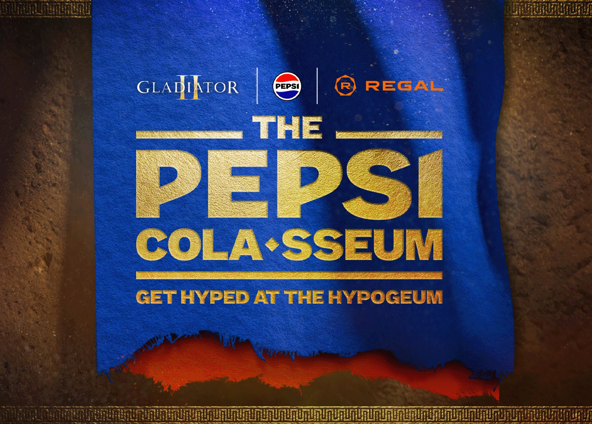 PEPSI® and Regal are transforming a New York City theatre into the Roman COLAsseum for exclusive fan event celebrating Paramount Pictures' highly anticipated Gladiator II film