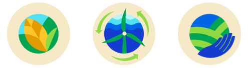 Positive Agriculture, Positive Value Chain, and Positive Choices icons